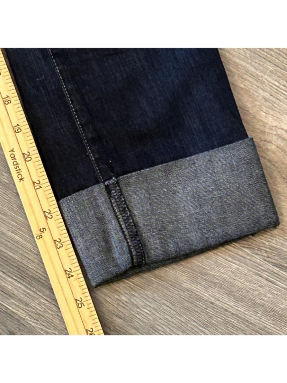 Citizens Of Humanity Dani Jeans Womens 28 Blue Dark Wash Cropped Straight Cuffed - Picture 13 of 13